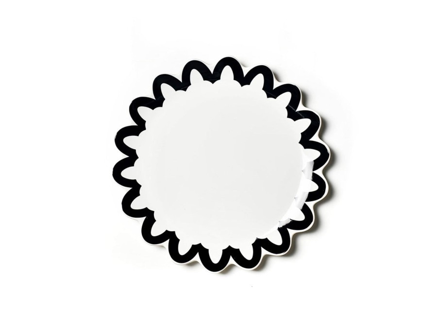 Entertaining Coton Colors by Laura Johnson | Black Arabesque Trim Scallop Edge Platter