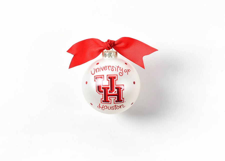 Ornaments Coton Colors by Laura Johnson | Houston Logo Glass Ornament 2