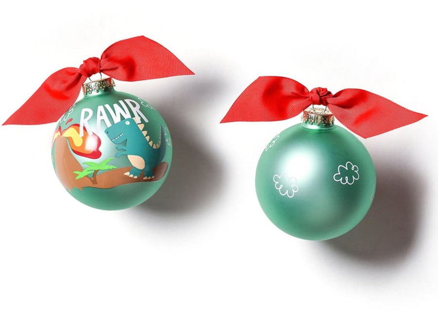 Ornaments Coton Colors by Laura Johnson | Dinosaur Glass Ornament