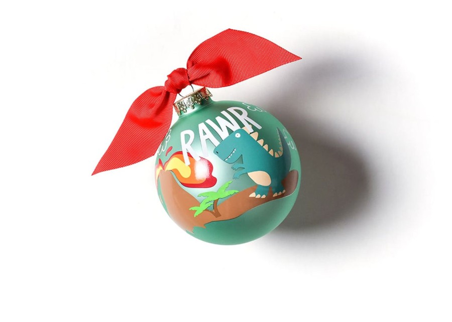 Ornaments Coton Colors by Laura Johnson | Dinosaur Glass Ornament