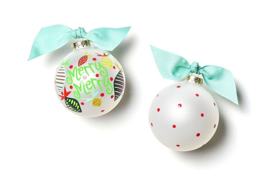 Ornaments Coton Colors by Laura Johnson | Merry Merry Baubles Glass Ornament