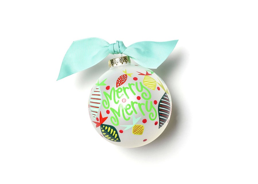 Ornaments Coton Colors by Laura Johnson | Merry Merry Baubles Glass Ornament