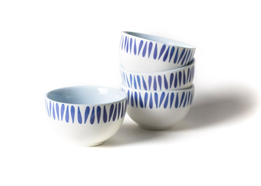 Tabletop Coton Colors by Laura Johnson | Iris Blue Drop Small Bowl, Set Of 4