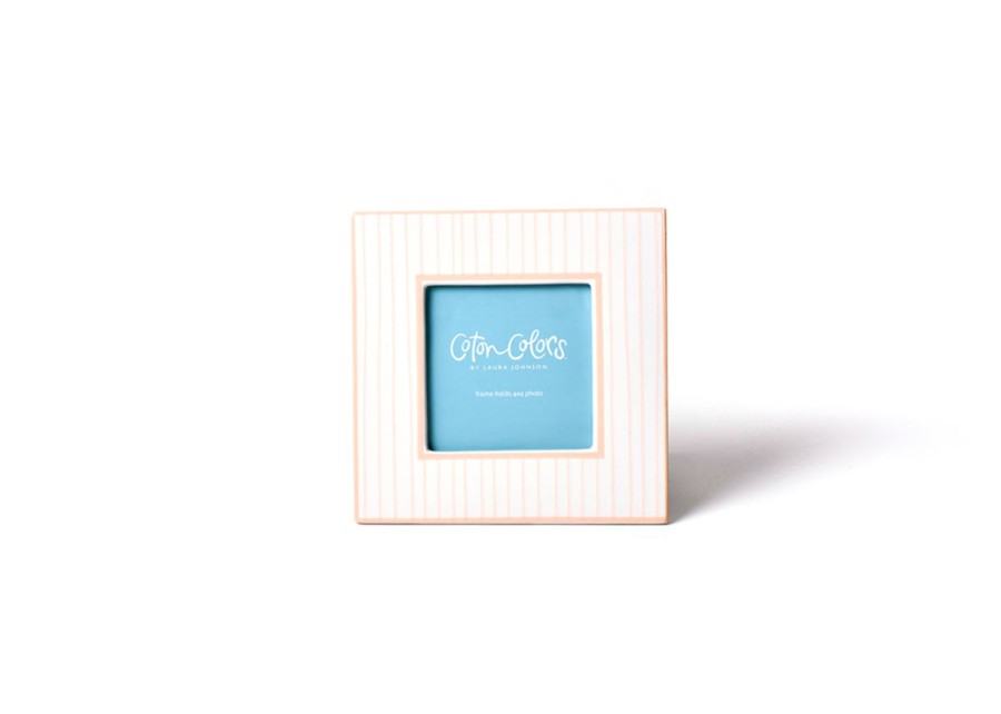 Commemorative Keepsakes Coton Colors by Laura Johnson | Pink Pinstripe Square Frame