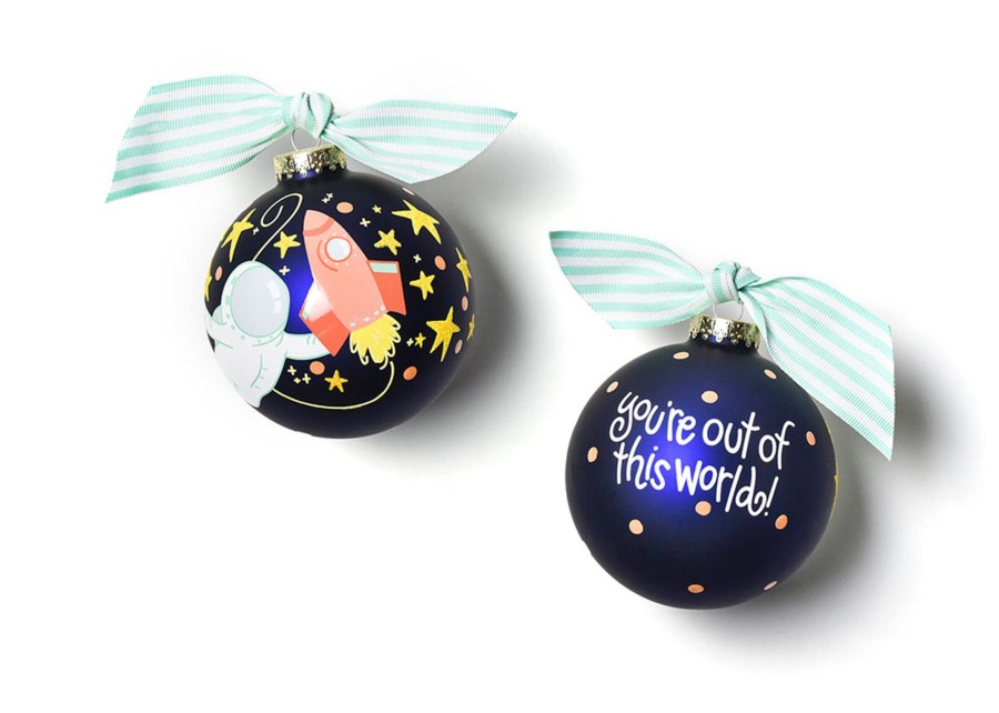 Ornaments Coton Colors by Laura Johnson | Out In Space Glass Ornament