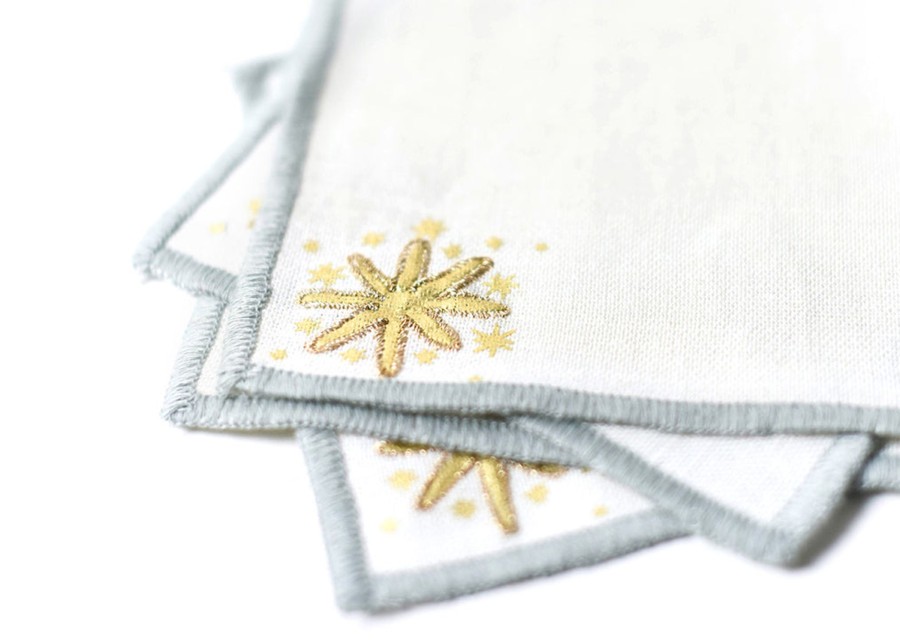 Entertaining Coton Colors by Laura Johnson | Gold Stars Cocktail Napkins, Set Of 4