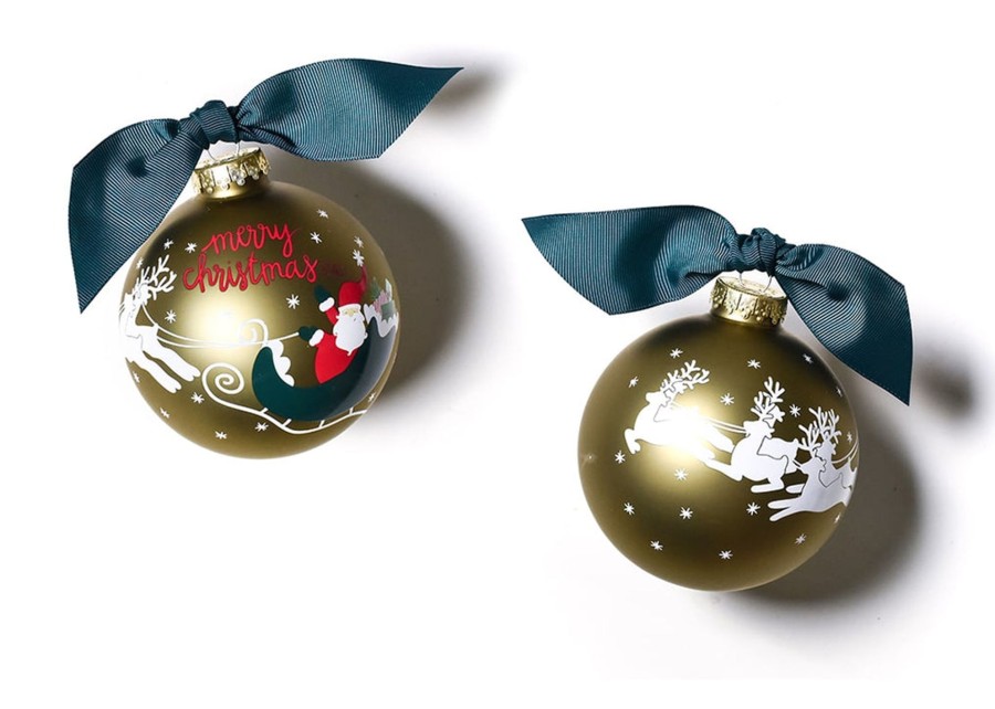 Ornaments Coton Colors by Laura Johnson | Merry Christmas To All Glass Ornament