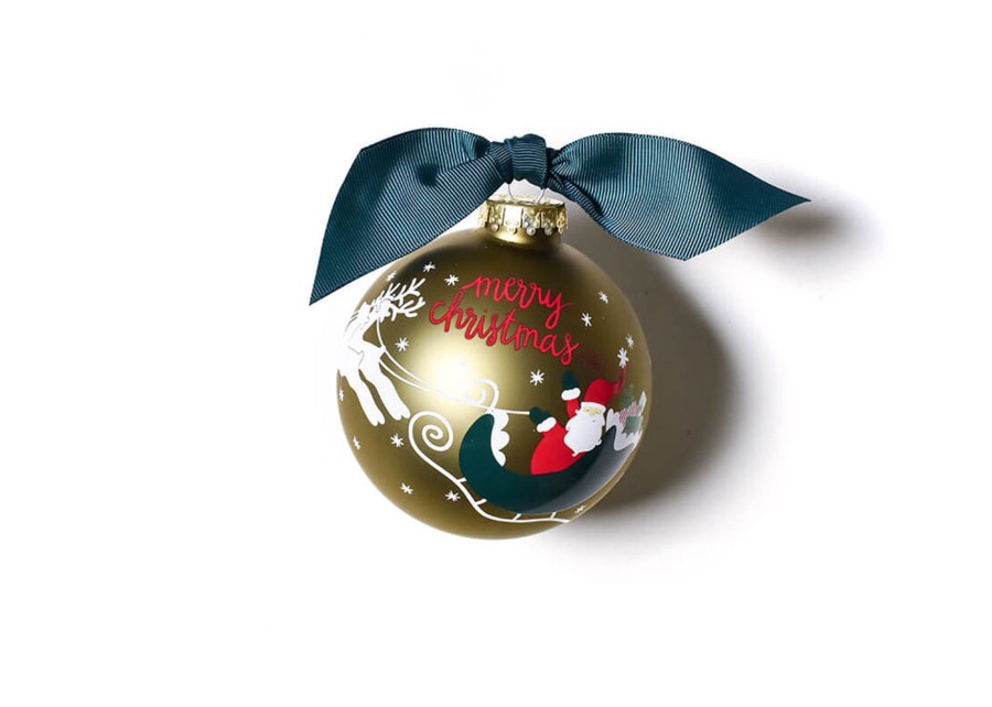 Ornaments Coton Colors by Laura Johnson | Merry Christmas To All Glass Ornament