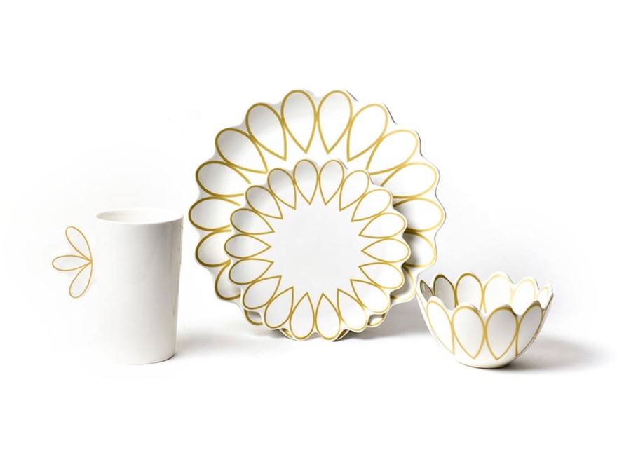 Tabletop Coton Colors by Laura Johnson | Deco Gold Scallop 4 Piece Place Setting