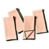 Entertaining Coton Colors by Laura Johnson | Color Block Blush And Pine Napkin, Set Of 4