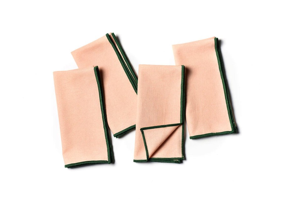 Entertaining Coton Colors by Laura Johnson | Color Block Blush And Pine Napkin, Set Of 4