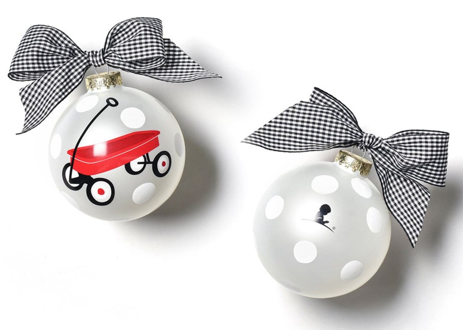 Commemorative Keepsakes Coton Colors by Laura Johnson | Limited Edition 2019 St. Jude Glass Ornament - Red Wagon