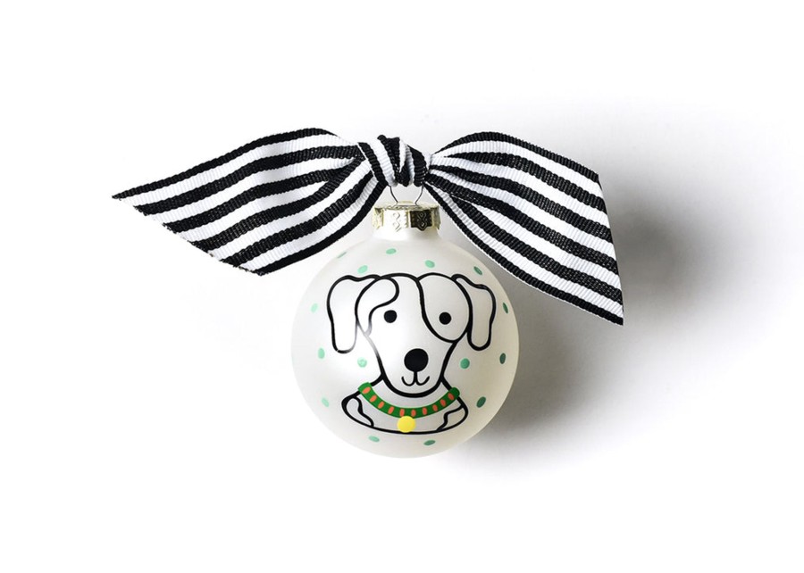 Commemorative Keepsakes Coton Colors by Laura Johnson | Pet Portrait Glass Ornament - Spotty