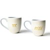 Commemorative Keepsakes Coton Colors by Laura Johnson | Ecru Mr. And Mrs. Mugs, Set Of 2