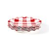 Tabletop Coton Colors by Laura Johnson | Buffalo Ruffle Dinner Plate Red, Set Of 4