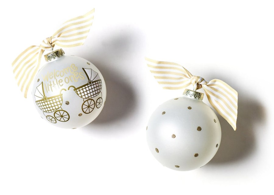 Ornaments Coton Colors by Laura Johnson | Welcome Little Ones Glass Ornament