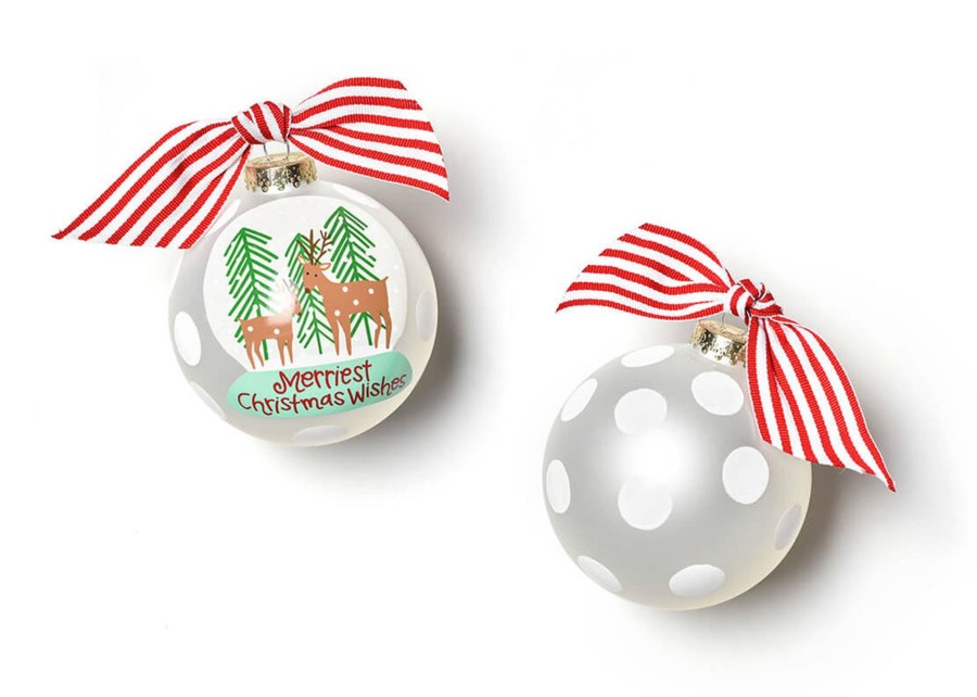 Commemorative Keepsakes Coton Colors by Laura Johnson | Christmas Wishes Snow Globe Glass Ornament