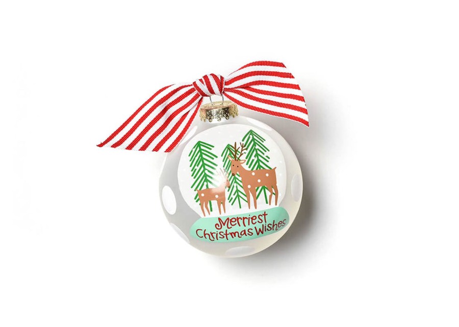 Commemorative Keepsakes Coton Colors by Laura Johnson | Christmas Wishes Snow Globe Glass Ornament