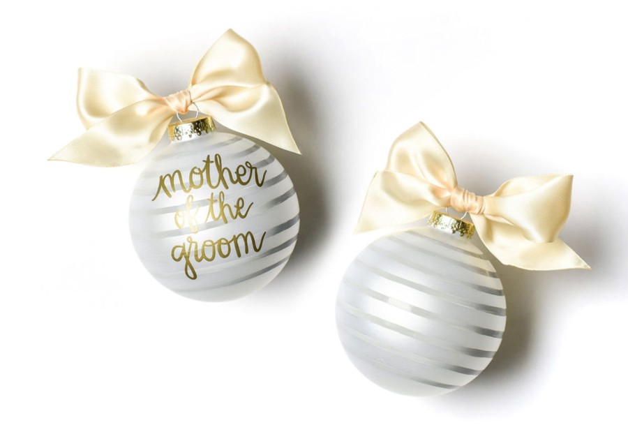 Ornaments Coton Colors by Laura Johnson | Stripe Mother Of The Groom Glass Ornament