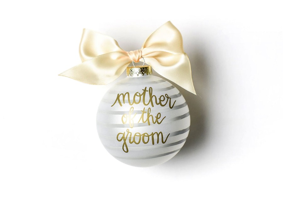 Ornaments Coton Colors by Laura Johnson | Stripe Mother Of The Groom Glass Ornament