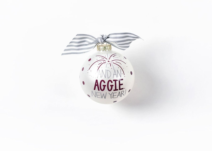 Ornaments Coton Colors by Laura Johnson | Texas A&M We Wish You Glass Ornament