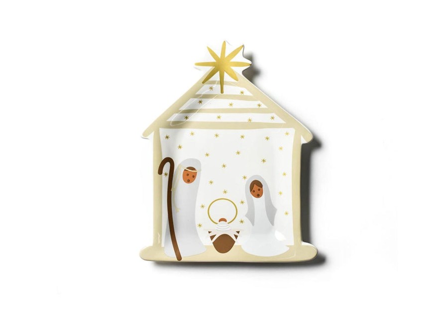 Entertaining Coton Colors by Laura Johnson | Nativity Shaped Platter, Brown Skin