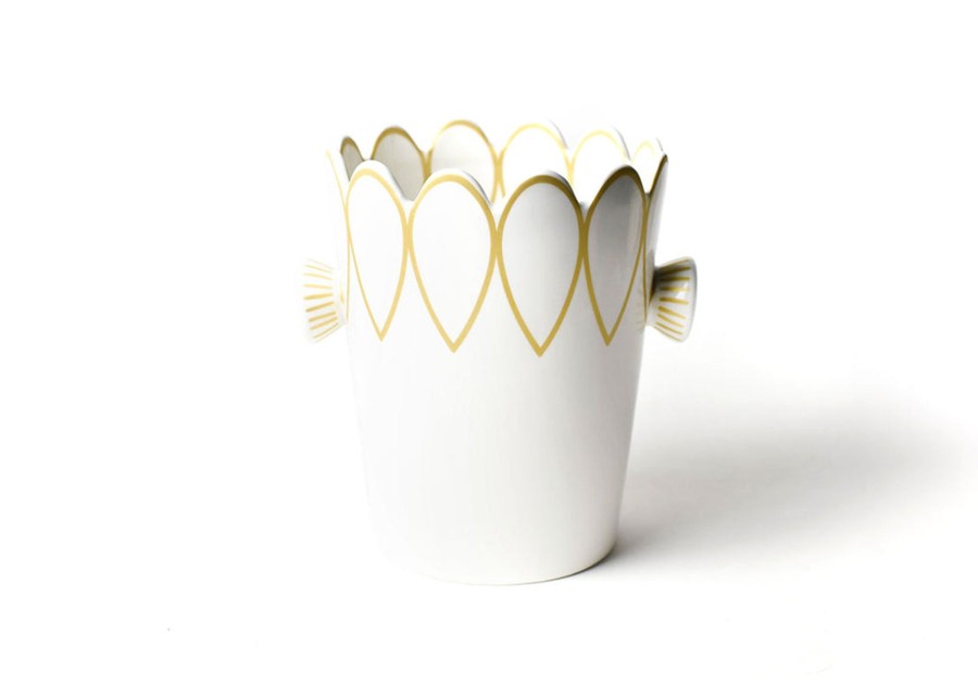 Entertaining Coton Colors by Laura Johnson | Deco Gold Scallop Ice Bucket