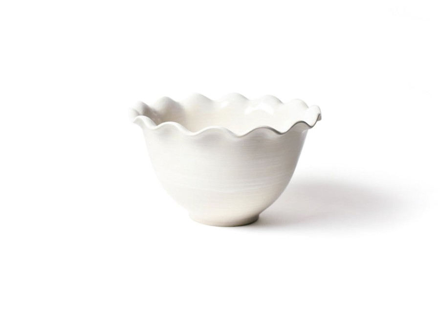 Entertaining Coton Colors by Laura Johnson | Signature White 9In Ruffle Bowl