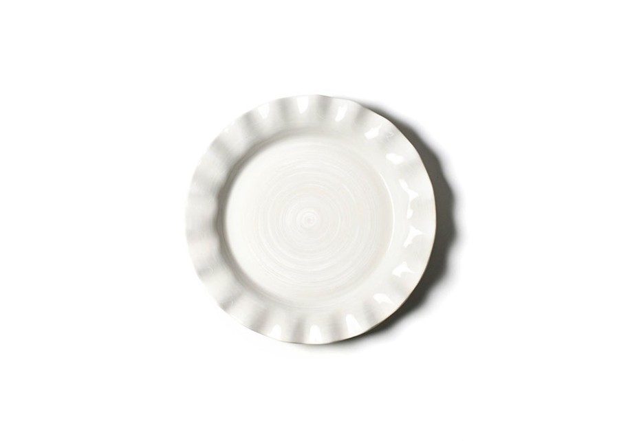 Tabletop Coton Colors by Laura Johnson | Signature White Ruffle Dinner Plate