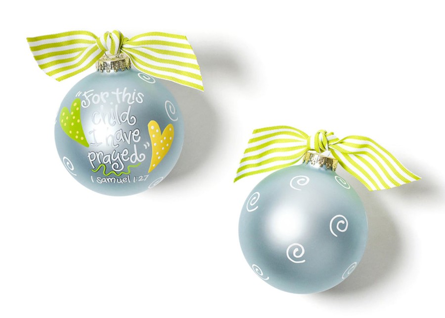 Ornaments Coton Colors by Laura Johnson | For This Child Blue Glass Ornament