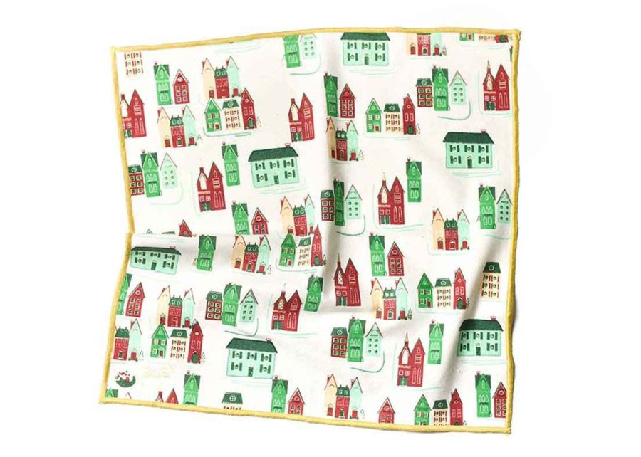 Tabletop Coton Colors by Laura Johnson | Flying Santa Napkin, Set Of 4