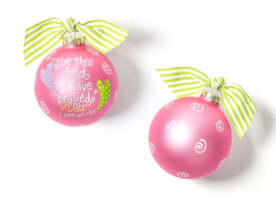 Ornaments Coton Colors by Laura Johnson | For This Child Pink Glass Ornament