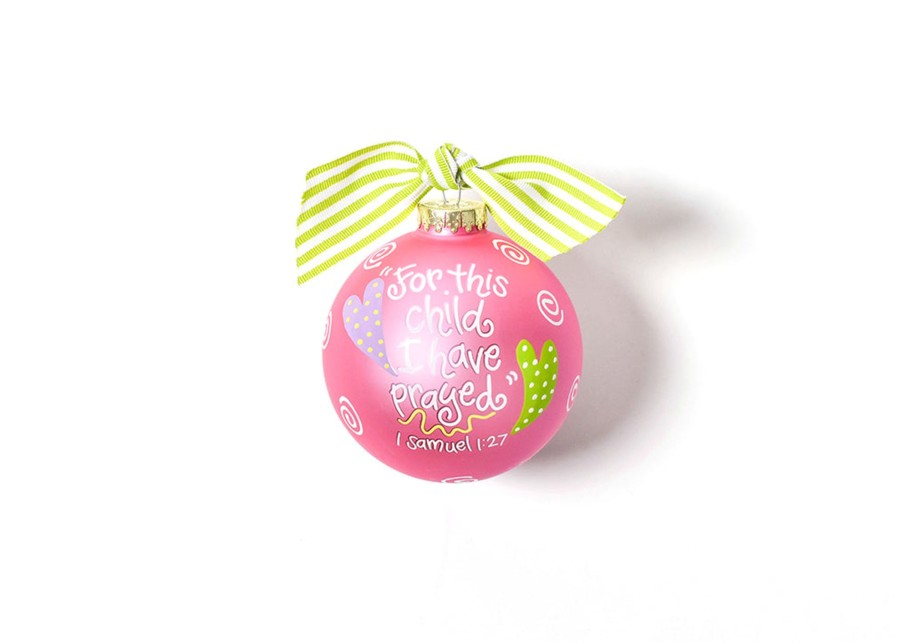 Ornaments Coton Colors by Laura Johnson | For This Child Pink Glass Ornament