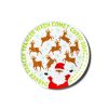 Commemorative Keepsakes Coton Colors by Laura Johnson | Brown Skin Calling All Reindeer Melamine Dinner Plate