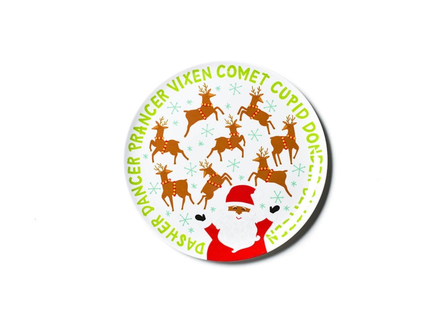 Commemorative Keepsakes Coton Colors by Laura Johnson | Brown Skin Calling All Reindeer Melamine Dinner Plate