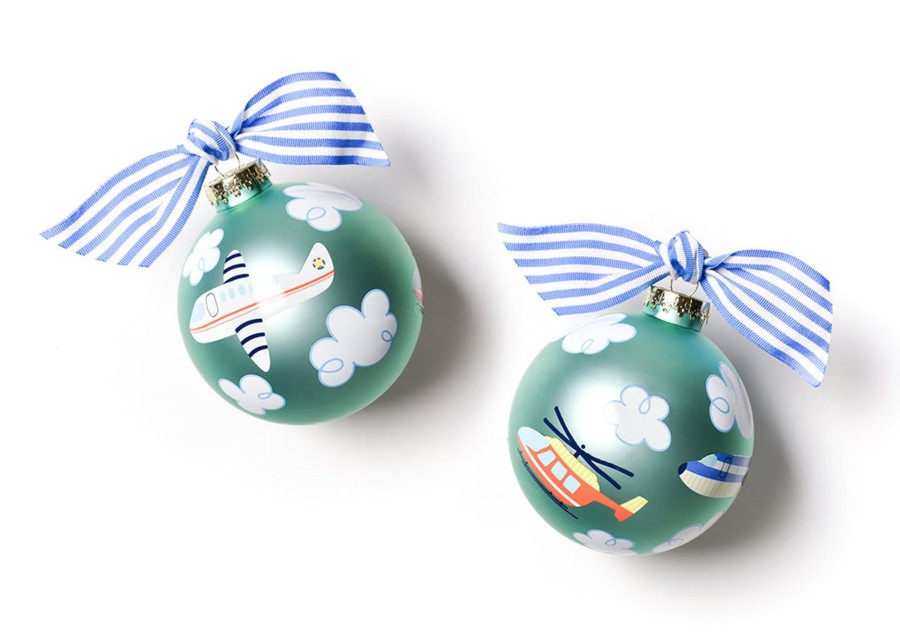 Ornaments Coton Colors by Laura Johnson | Around The World Plane Glass Ornament