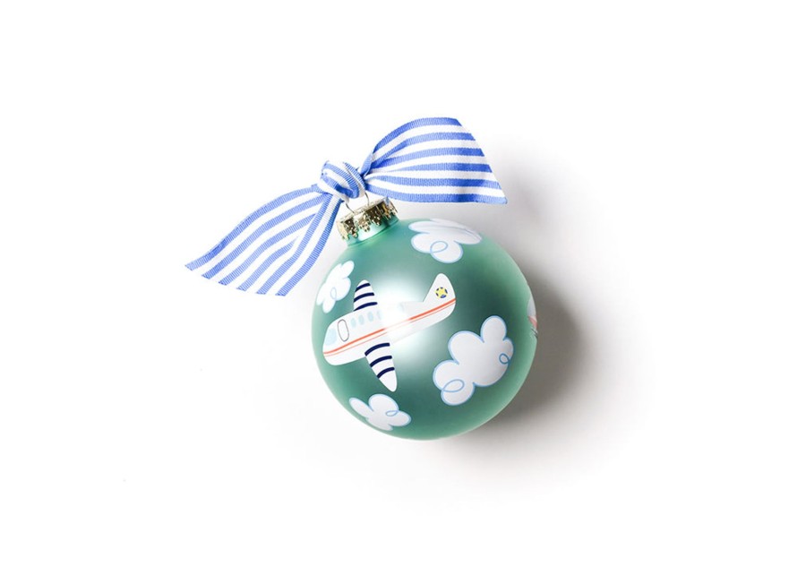 Ornaments Coton Colors by Laura Johnson | Around The World Plane Glass Ornament