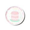 Commemorative Keepsakes Coton Colors by Laura Johnson | Pink Happy Birthday Cake Melamine Dinner Plate