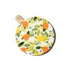 Entertaining Coton Colors by Laura Johnson | Blue Citrus Print Wood Medium Round Board