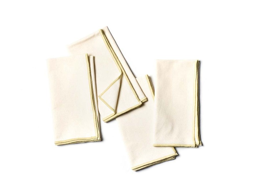 Entertaining Coton Colors by Laura Johnson | Color Block Ecru Napkin, Set Of 4