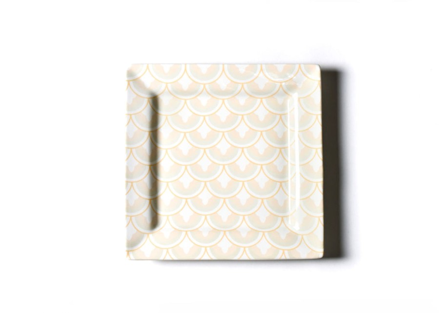 Entertaining Coton Colors by Laura Johnson | Blush Layered Arabesque Square Platter, Set Of 4