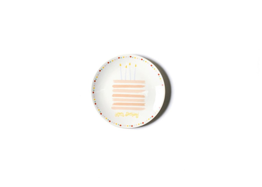 Commemorative Keepsakes Coton Colors by Laura Johnson | Happy Birthday Cake Plate - Pink