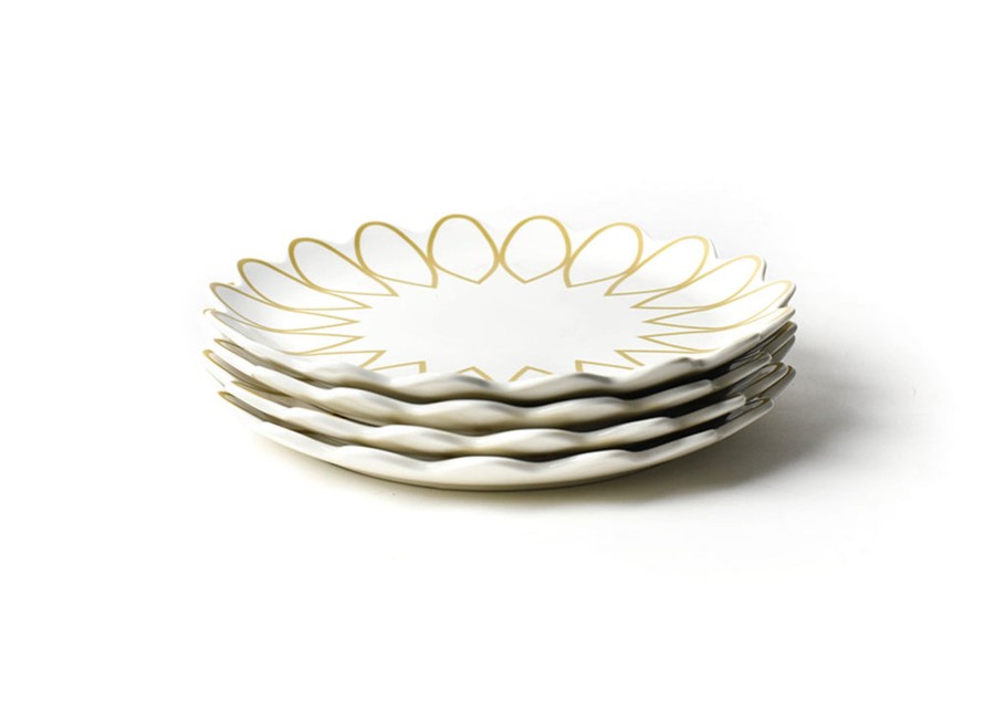 Entertaining Coton Colors by Laura Johnson | Deco Gold Scallop Platter, Set Of 4