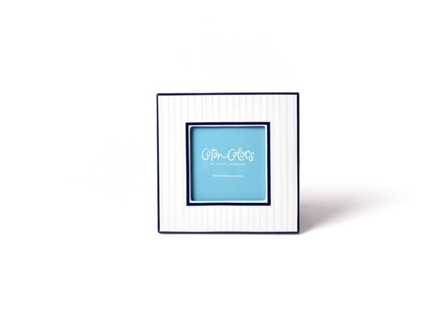 Commemorative Keepsakes Coton Colors by Laura Johnson | Blue Pinstripe Square Frame