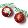 Ornaments Coton Colors by Laura Johnson | Hark The Herald Angels Sing Glass Ornament