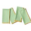 Entertaining Coton Colors by Laura Johnson | Color Block Sage And Brass Napkin, Set Of 4