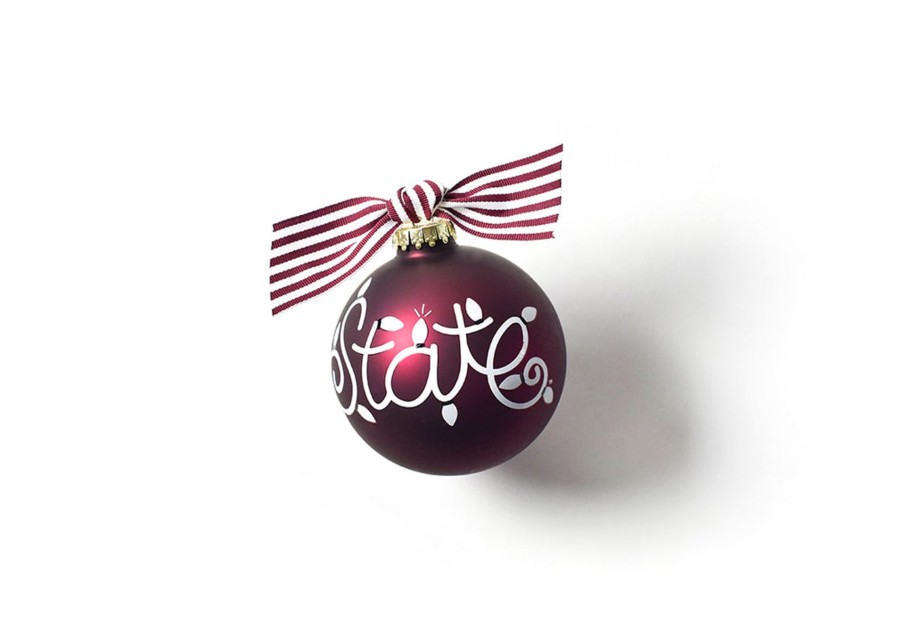 Ornaments Coton Colors by Laura Johnson | Mississippi State Lights Glass Ornament