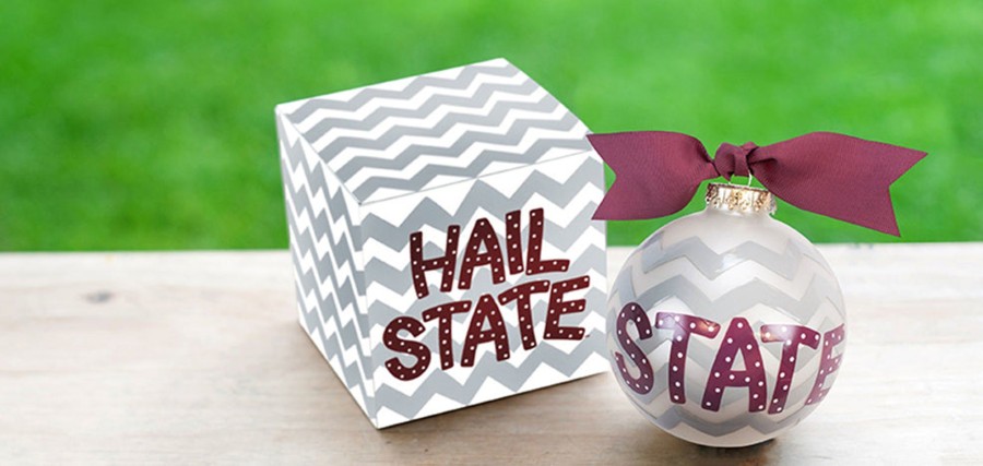 Ornaments Coton Colors by Laura Johnson | Mississippi State Chevron Ornament