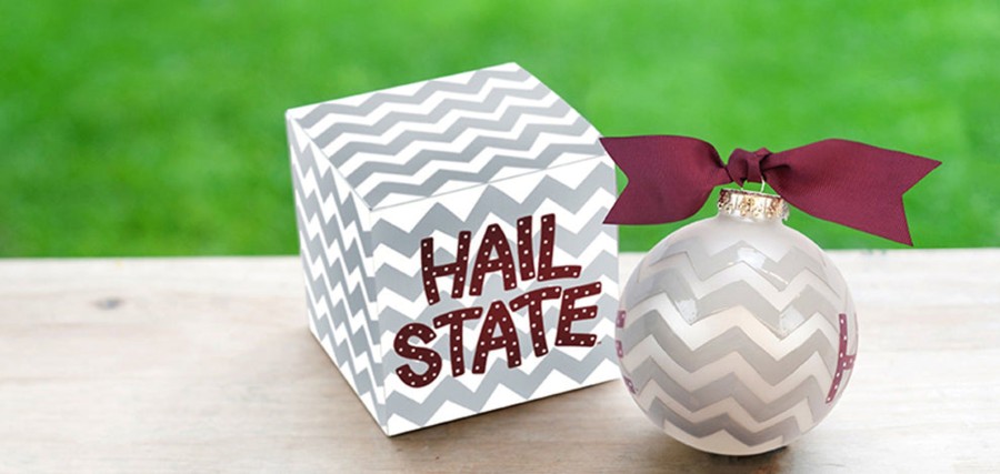 Ornaments Coton Colors by Laura Johnson | Mississippi State Chevron Ornament