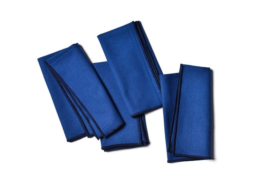 Entertaining Coton Colors by Laura Johnson | Color Block Navy Napkin, Set Of 4